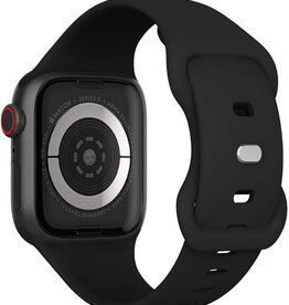 Nomfy Nomfy Apple Watch Bandje Siliconen Verstelbaar (42/44/45/46 mm) - Zwart