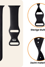 Nomfy Nomfy Apple Watch Bandje Siliconen Verstelbaar (42/44/45/46 mm) - Zwart