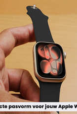 Nomfy Nomfy Apple Watch Bandje Siliconen Verstelbaar (42/44/45/46 mm) - Zwart