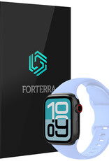 Forterra Forterra Apple Watch Bandje Siliconen Verstelbaar (38/40/41 mm) - Baby Blauw