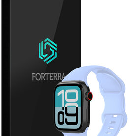 Forterra Forterra Apple Watch Bandje Siliconen Verstelbaar (38/40/41 mm) - Baby Blauw