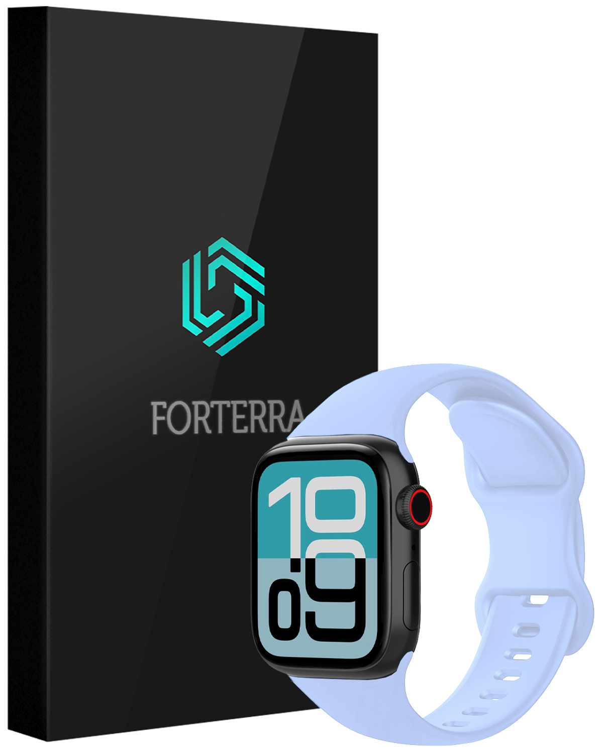 Forterra Forterra Apple Watch Bandje Siliconen Verstelbaar (38/40/41 mm) - Baby Blauw