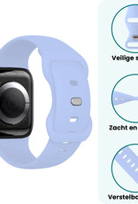 Forterra Forterra Apple Watch Bandje Siliconen Verstelbaar (38/40/41 mm) - Baby Blauw