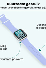 Forterra Forterra Apple Watch Bandje Siliconen Verstelbaar (38/40/41 mm) - Baby Blauw