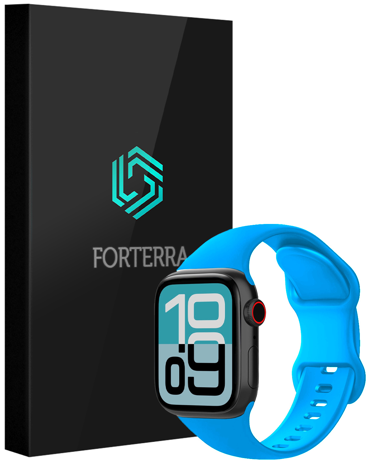 Forterra Forterra Apple Watch Bandje Siliconen Verstelbaar (38/40/41 mm) - Blauw