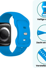 Forterra Forterra Apple Watch Bandje Siliconen Verstelbaar (38/40/41 mm) - Blauw