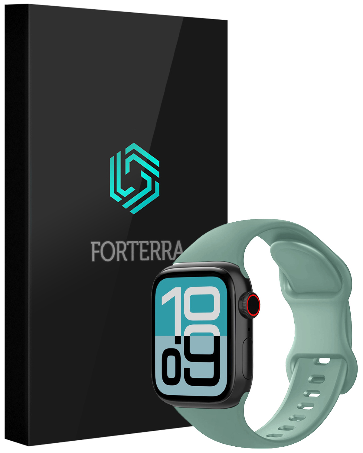 Forterra Forterra Apple Watch Bandje Siliconen Verstelbaar (38/40/41 mm) - Cactus
