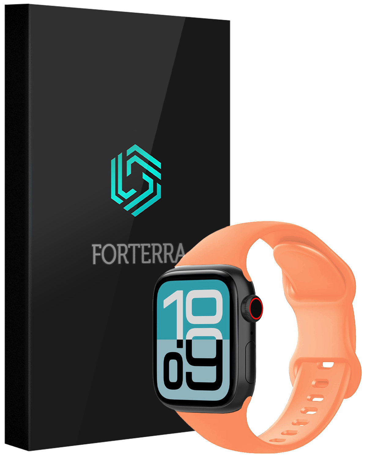 Forterra Forterra Apple Watch Bandje Siliconen Verstelbaar (38/40/41 mm) - Calendula