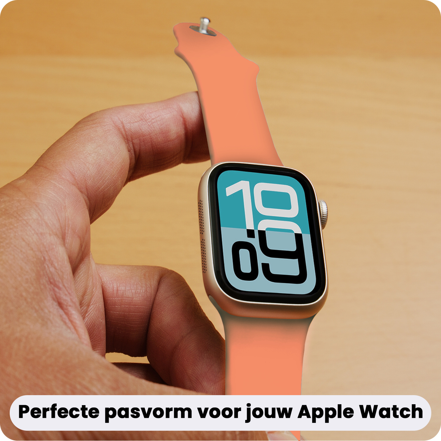Forterra Forterra Apple Watch Bandje Siliconen Verstelbaar (38/40/41 mm) - Calendula