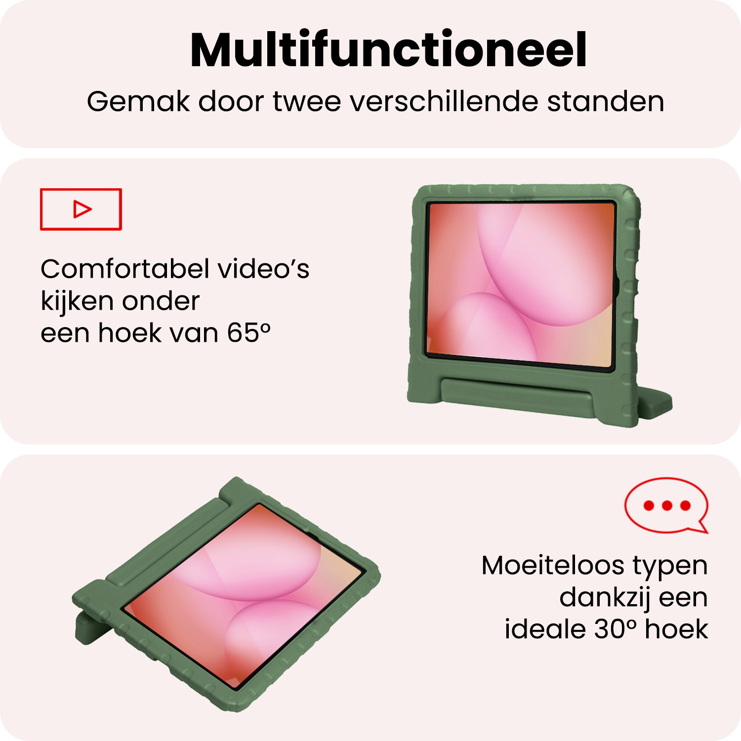 NoXx NoXx Samsung Galaxy Tab A11 Kinderhoes - Donkergroen