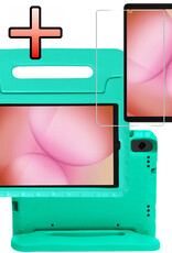 NoXx NoXx Samsung Galaxy Tab A11 Kinderhoes Met Screenprotector - Turquoise