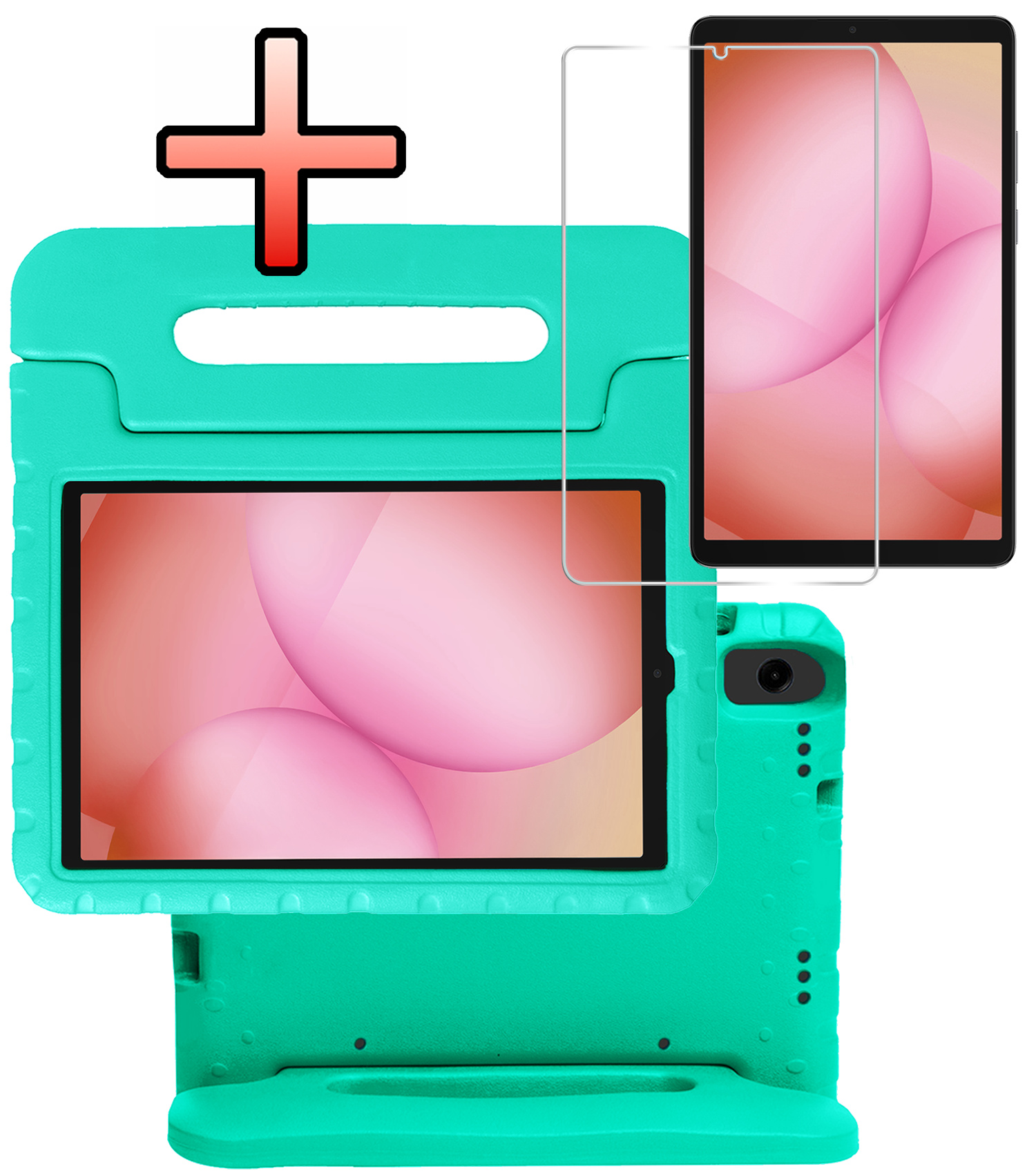 NoXx NoXx Samsung Galaxy Tab A11 Kinderhoes Met Screenprotector - Turquoise