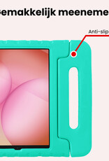 NoXx NoXx Samsung Galaxy Tab A11 Kinderhoes Met Screenprotector - Turquoise
