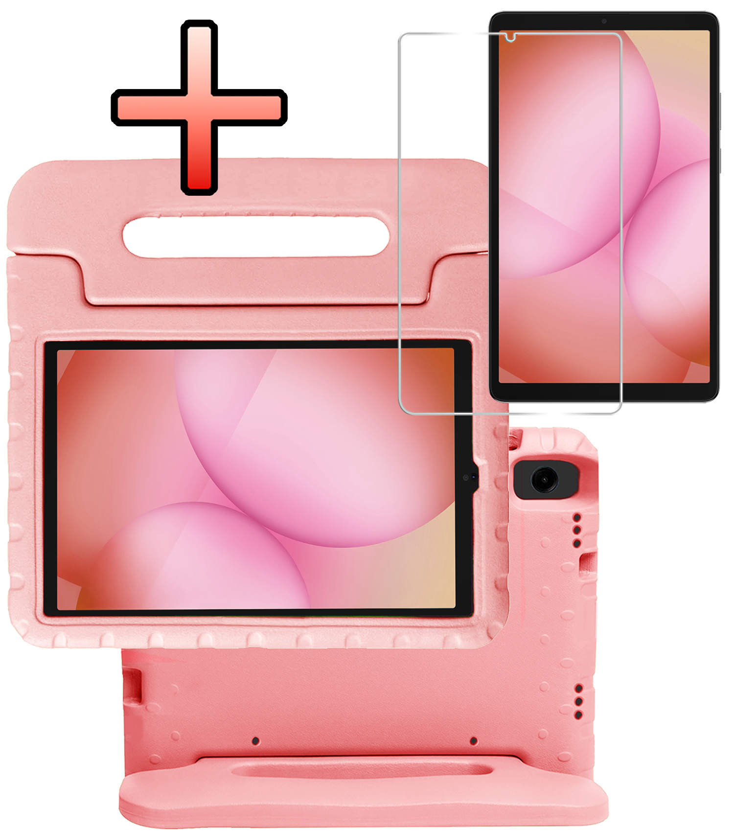 NoXx NoXx Samsung Galaxy Tab A11 Kinderhoes Met Screenprotector - Zalm