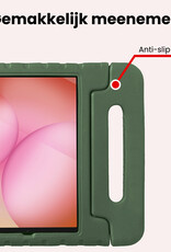 NoXx NoXx Samsung Galaxy Tab A11 Kinderhoes Met 2x Screenprotector - Donkergroen