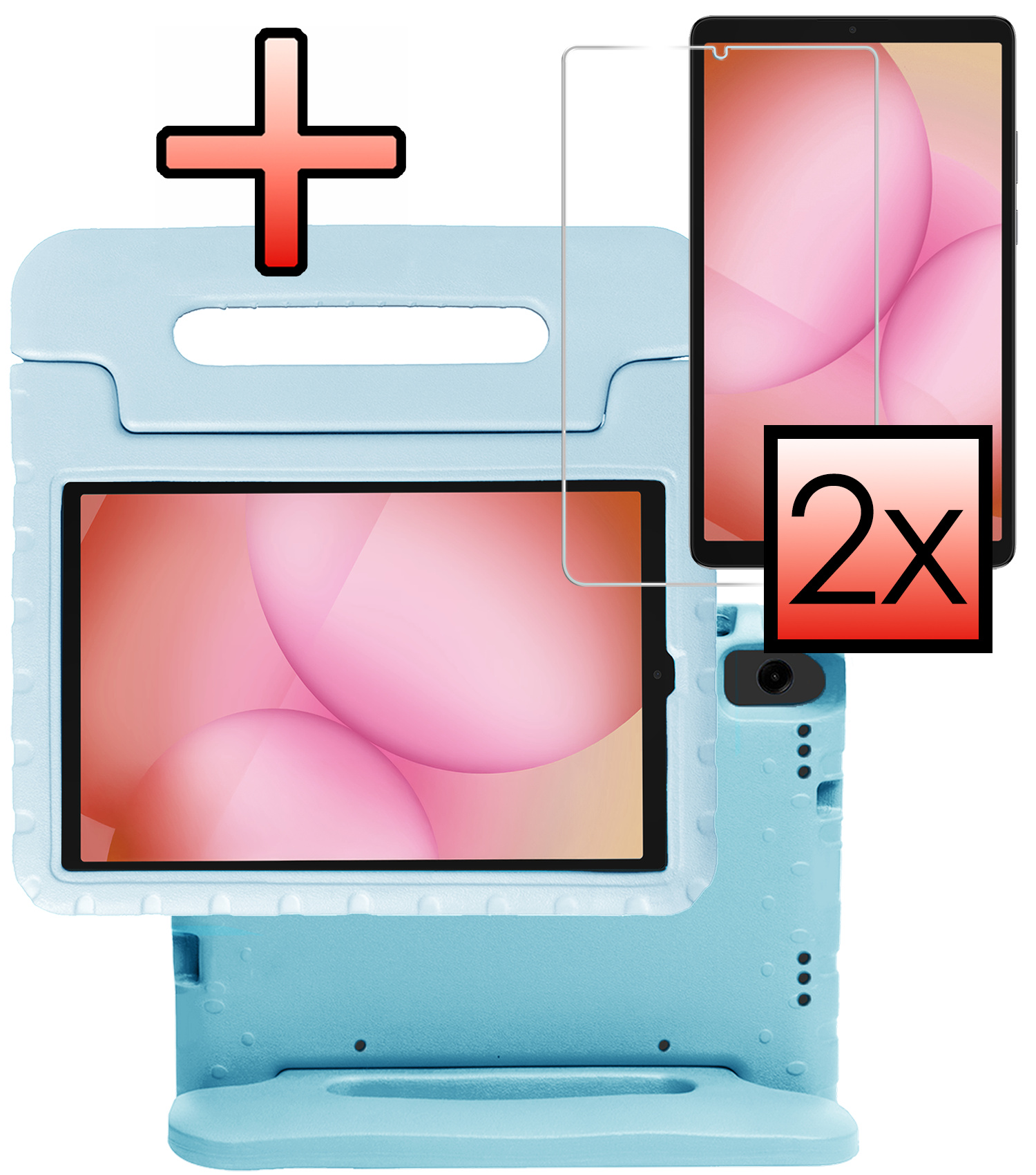 NoXx NoXx Samsung Galaxy Tab A11 Kinderhoes Met 2x Screenprotector - Sky