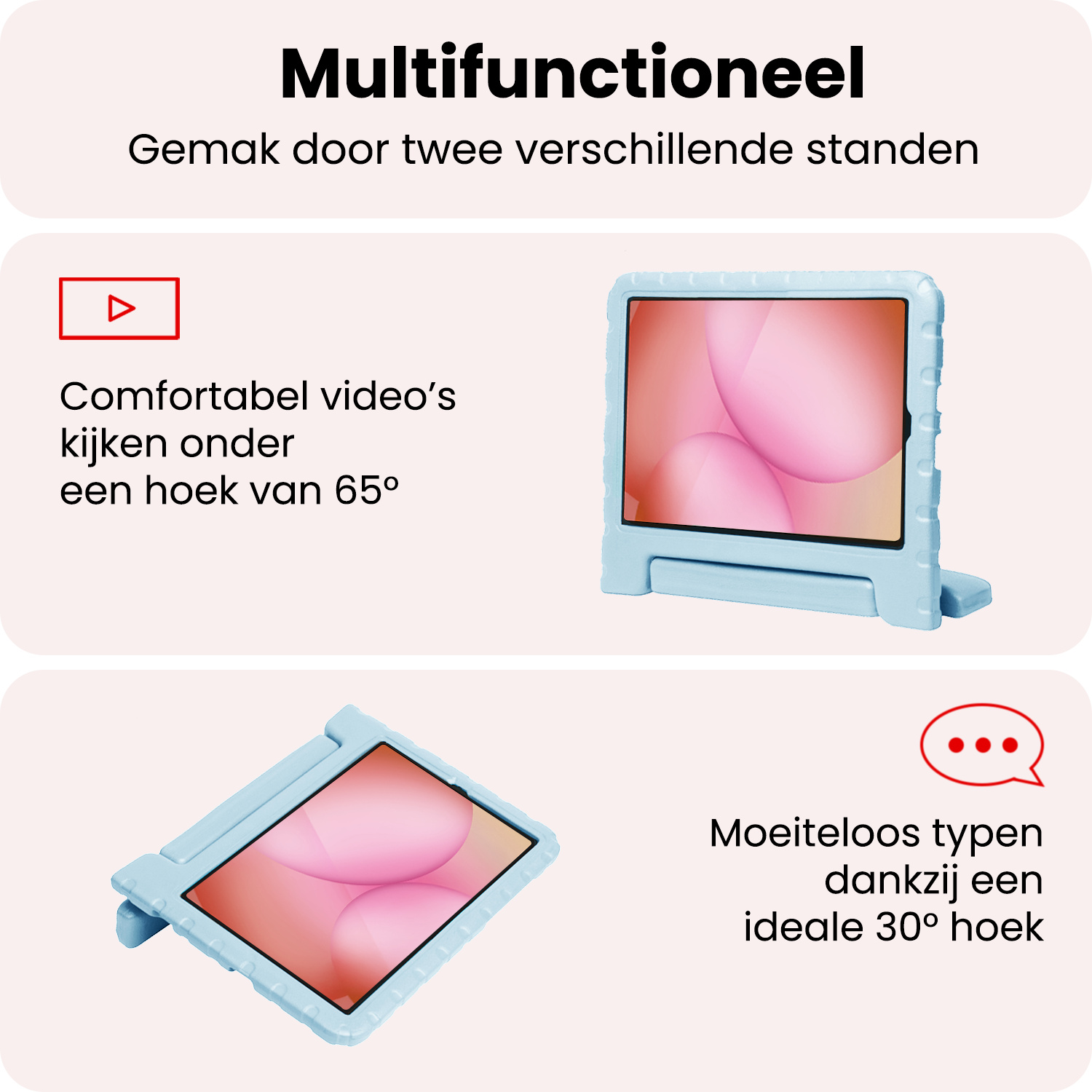 NoXx NoXx Samsung Galaxy Tab A11 Kinderhoes Met 2x Screenprotector - Sky