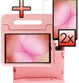 NoXx NoXx Samsung Galaxy Tab A11 Kinderhoes Met 2x Screenprotector - Zalm