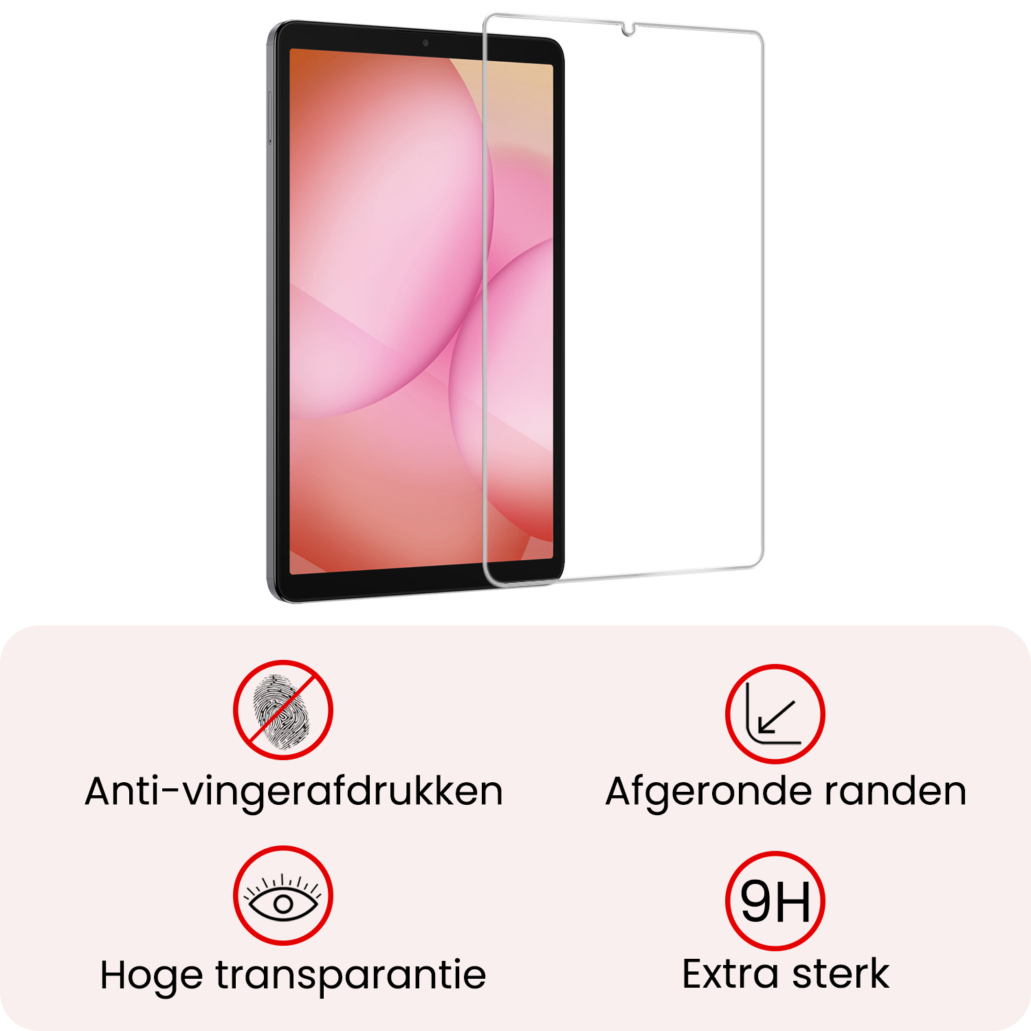 NoXx NoXx Samsung Galaxy Tab A11 Kinderhoes Met 2x Screenprotector - Zalm