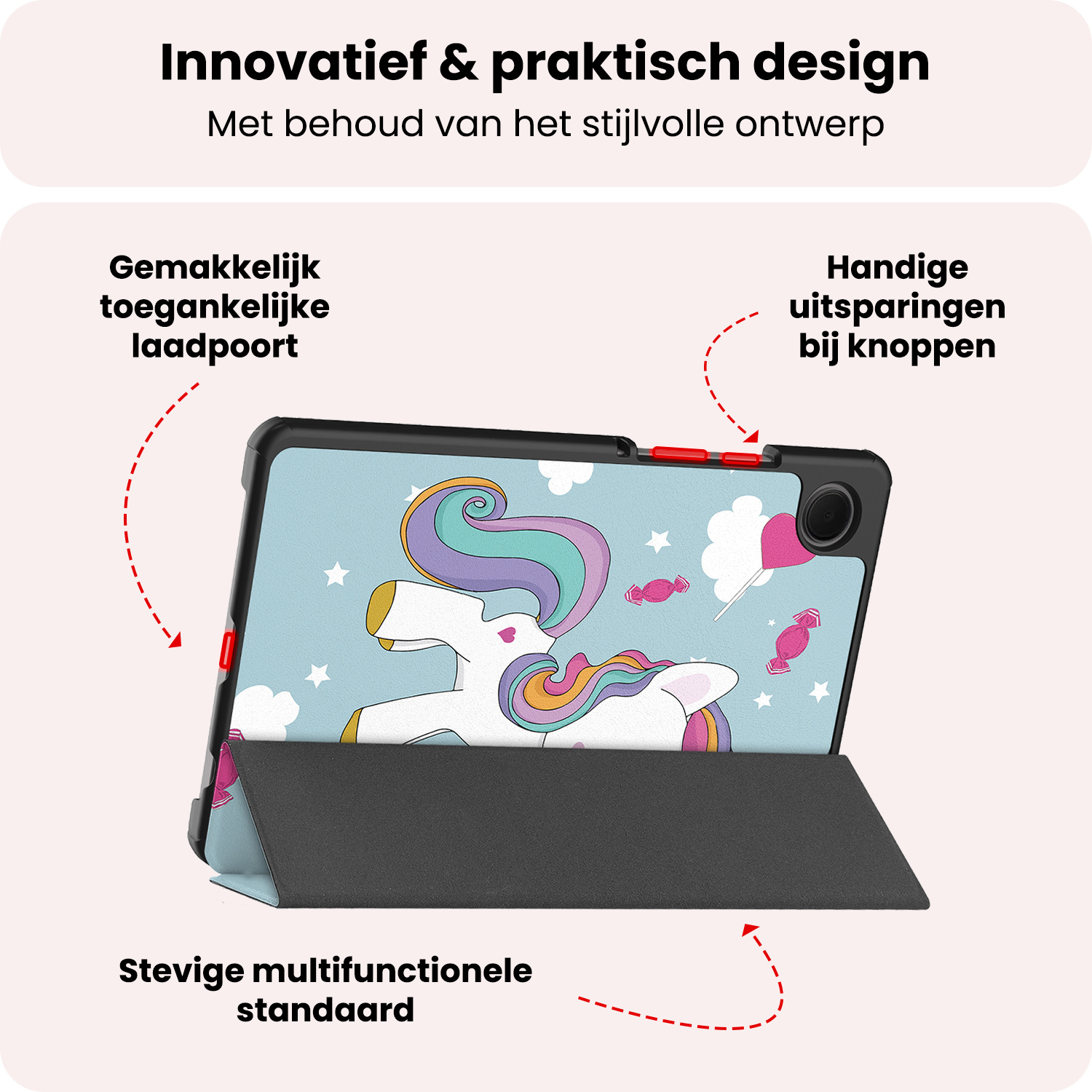 NoXx NoXx Samsung Galaxy Tab A11 Hoes - Eenhoorn