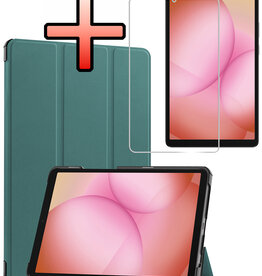 NoXx NoXx Samsung Galaxy Tab A11 Hoes Met Screenprotector - Donkergroen