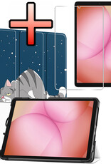 NoXx NoXx Samsung Galaxy Tab A11 Hoes Met Screenprotector - Kat