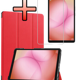NoXx NoXx Samsung Galaxy Tab A11 Hoes Met Screenprotector - Rood