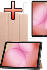 NoXx NoXx Samsung Galaxy Tab A11 Hoes Met Screenprotector - Rose Goud