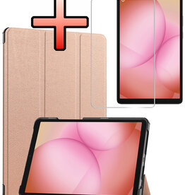 NoXx NoXx Samsung Galaxy Tab A11 Hoes Met Screenprotector - Rose Goud