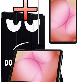 NoXx NoXx Samsung Galaxy Tab A11 Hoes Met Screenprotector - Don't touch me