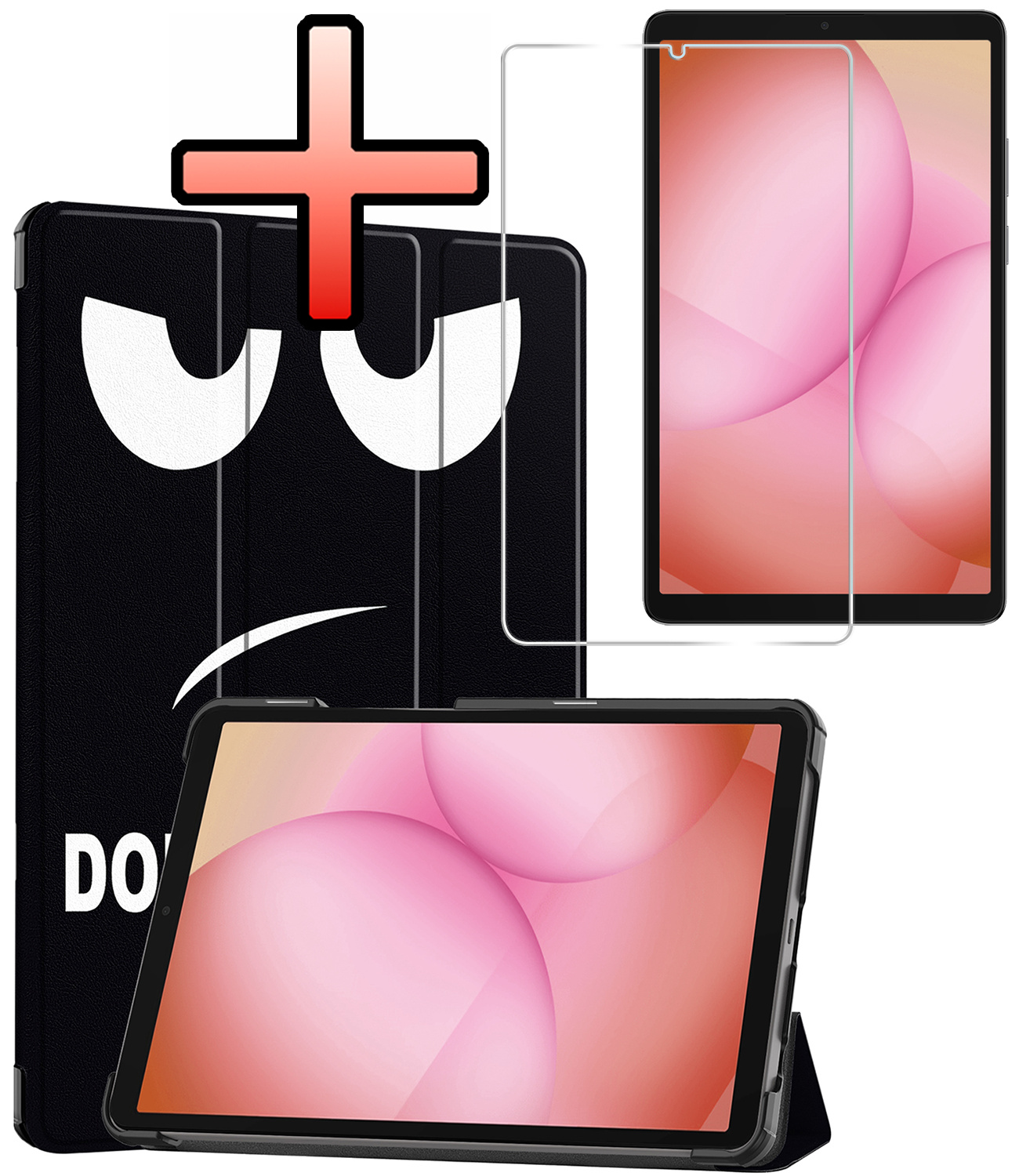 NoXx NoXx Samsung Galaxy Tab A11 Hoes Met Screenprotector - Don't touch me