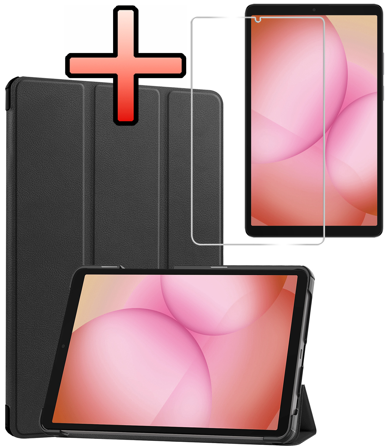 NoXx NoXx Samsung Galaxy Tab A11 Hoes Met Screenprotector - Zwart