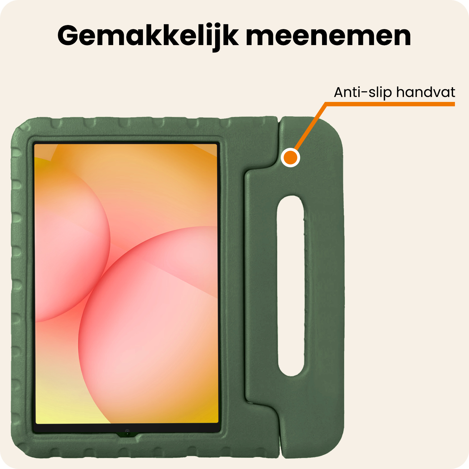 Nomfy Nomfy Samsung Galaxy Tab A11 Kinderhoes Met Screenprotector - Donkergroen