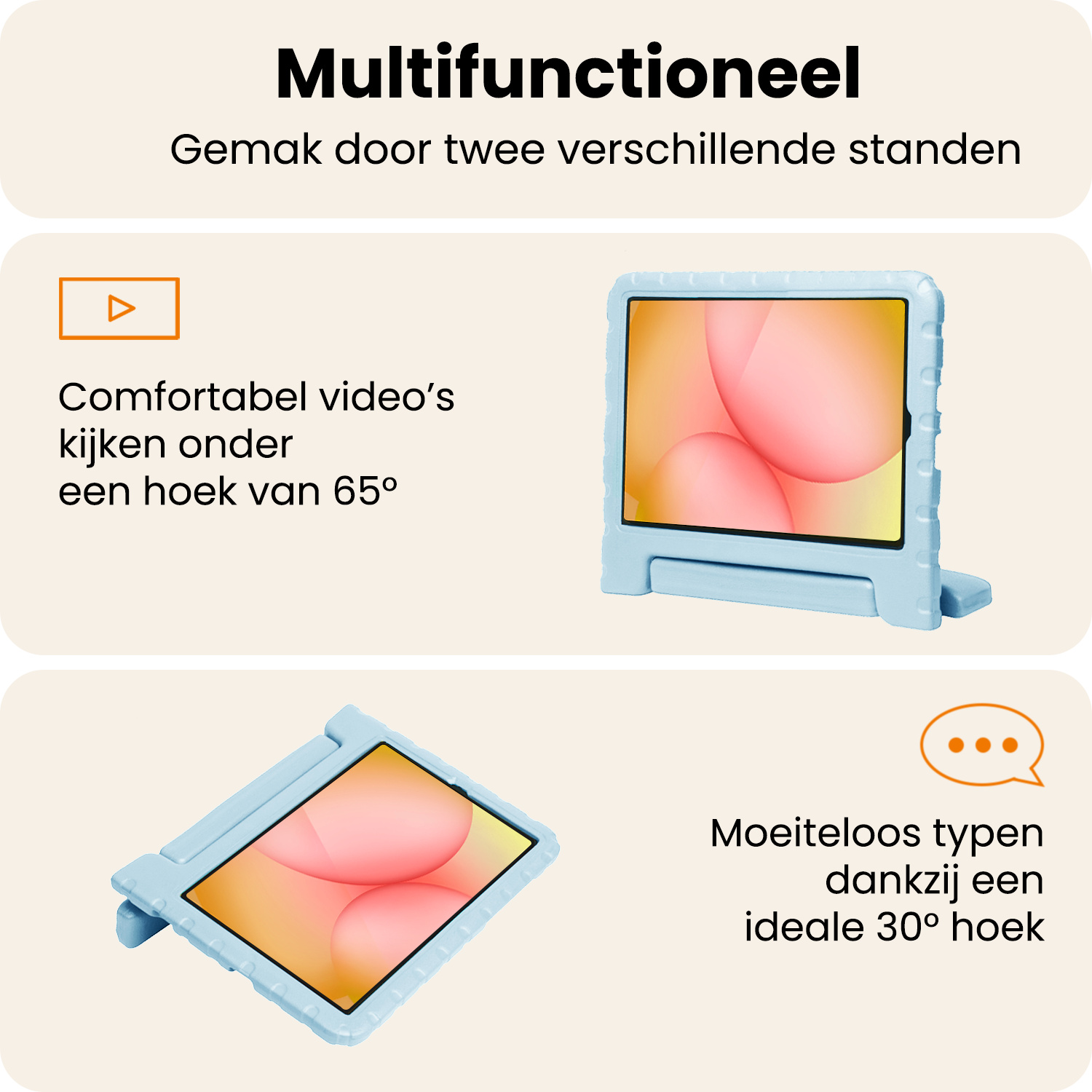 Nomfy Nomfy Samsung Galaxy Tab A11 Kinderhoes Met Screenprotector - Sky