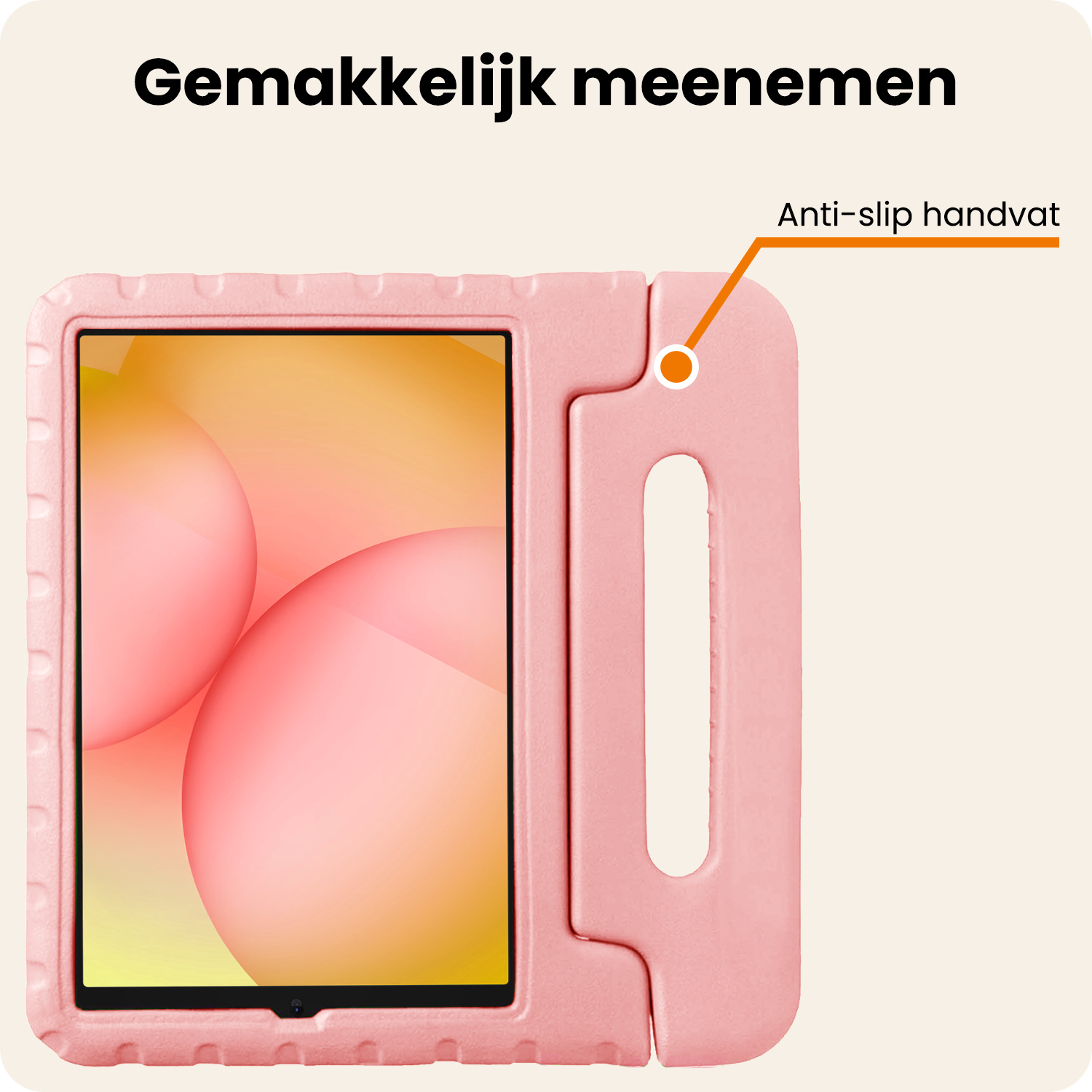 Nomfy Nomfy Samsung Galaxy Tab A11 Kinderhoes Met Screenprotector - Zalm