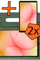 Nomfy Nomfy Samsung Galaxy Tab A11 Kinderhoes Met 2x Screenprotector - Donkergroen