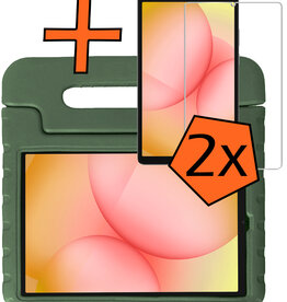 Nomfy Nomfy Samsung Galaxy Tab A11 Kinderhoes Met 2x Screenprotector - Donkergroen