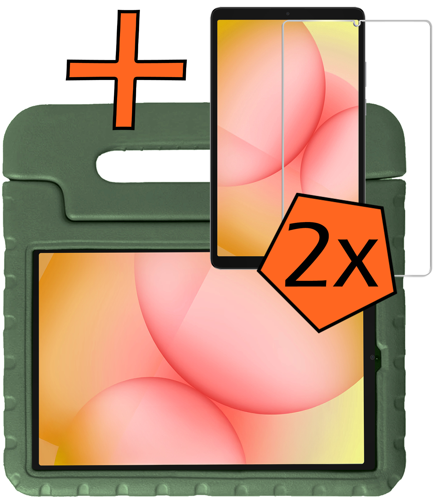 Nomfy Nomfy Samsung Galaxy Tab A11 Kinderhoes Met 2x Screenprotector - Donkergroen