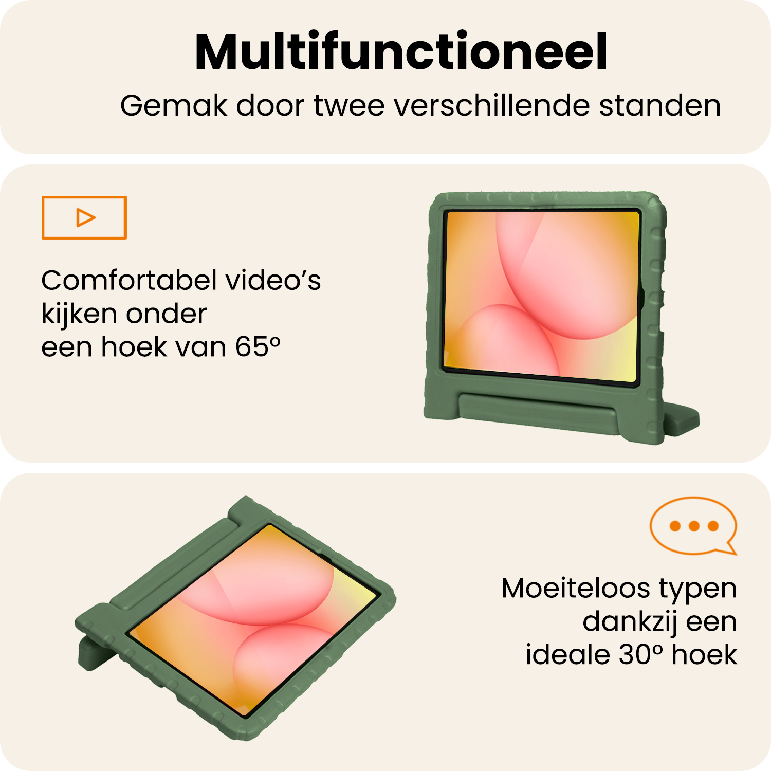 Nomfy Nomfy Samsung Galaxy Tab A11 Kinderhoes Met 2x Screenprotector - Donkergroen