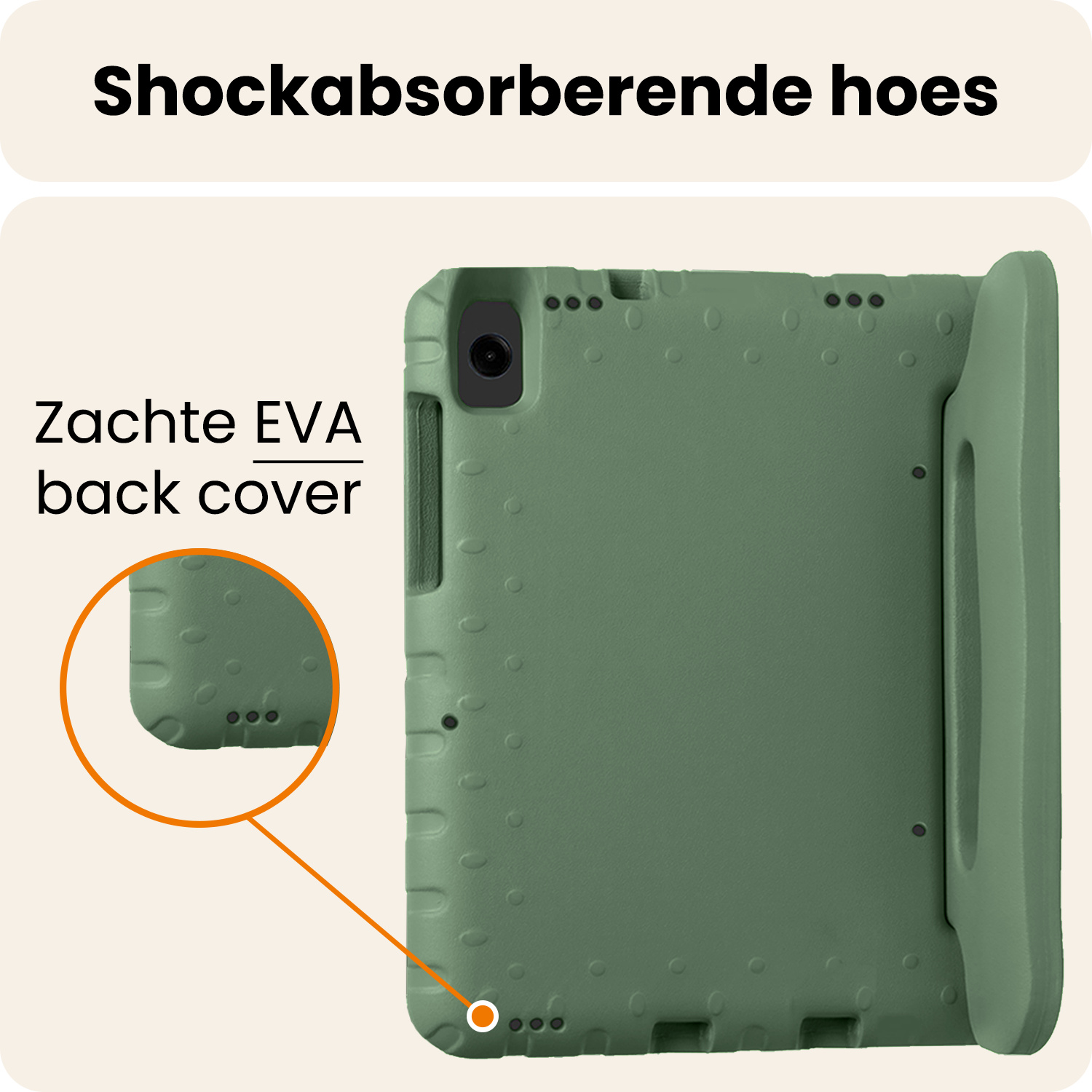 Nomfy Nomfy Samsung Galaxy Tab A11 Kinderhoes Met 2x Screenprotector - Donkergroen