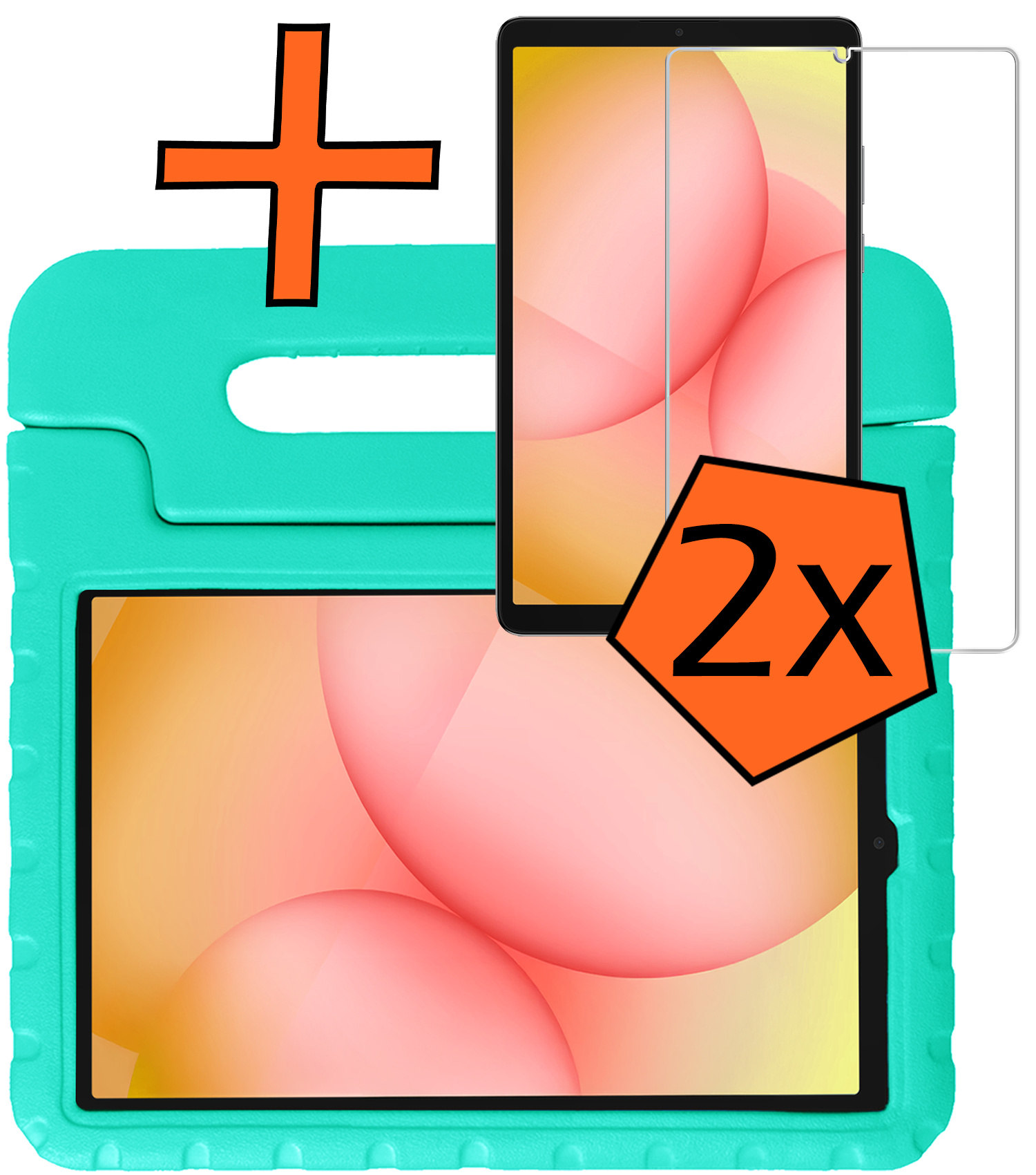 Nomfy Nomfy Samsung Galaxy Tab A11 Kinderhoes Met 2x Screenprotector - Turquoise