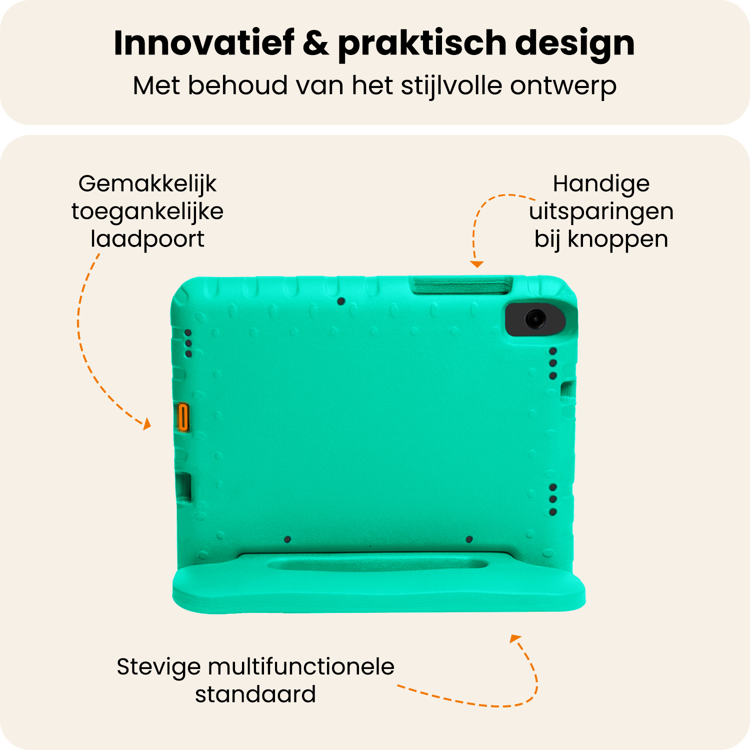 Nomfy Nomfy Samsung Galaxy Tab A11 Kinderhoes Met 2x Screenprotector - Turquoise