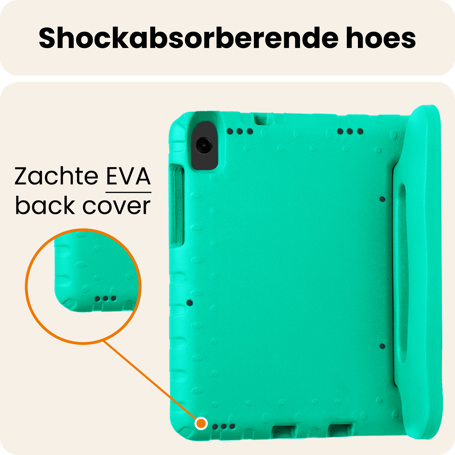 Nomfy Nomfy Samsung Galaxy Tab A11 Kinderhoes Met 2x Screenprotector - Turquoise