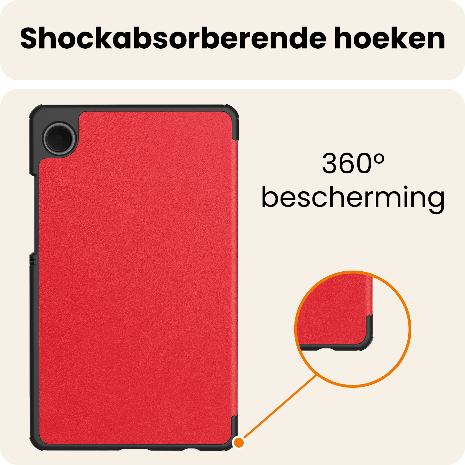 Nomfy Nomfy Samsung Galaxy Tab A11 Hoes - Rood