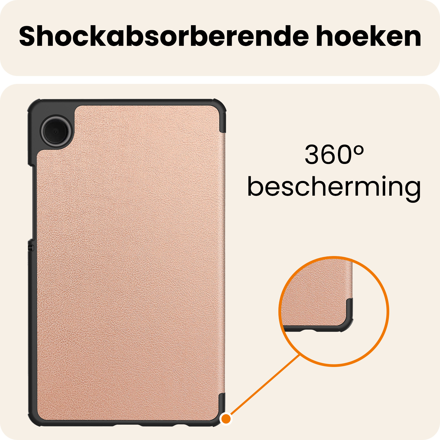 Nomfy Nomfy Samsung Galaxy Tab A11 Hoes - Rose Goud