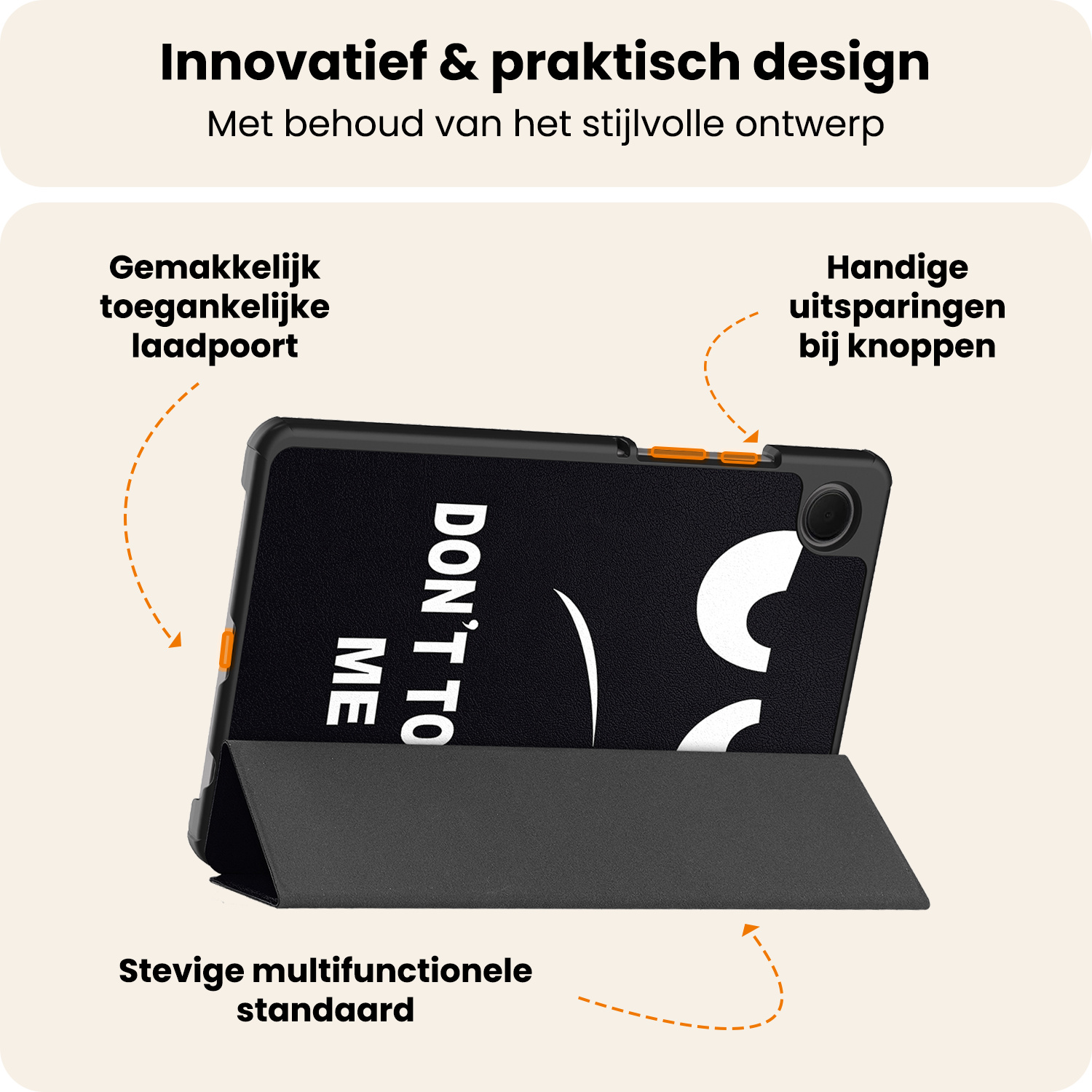 Nomfy Nomfy Samsung Galaxy Tab A11 Hoes - Don't touch me