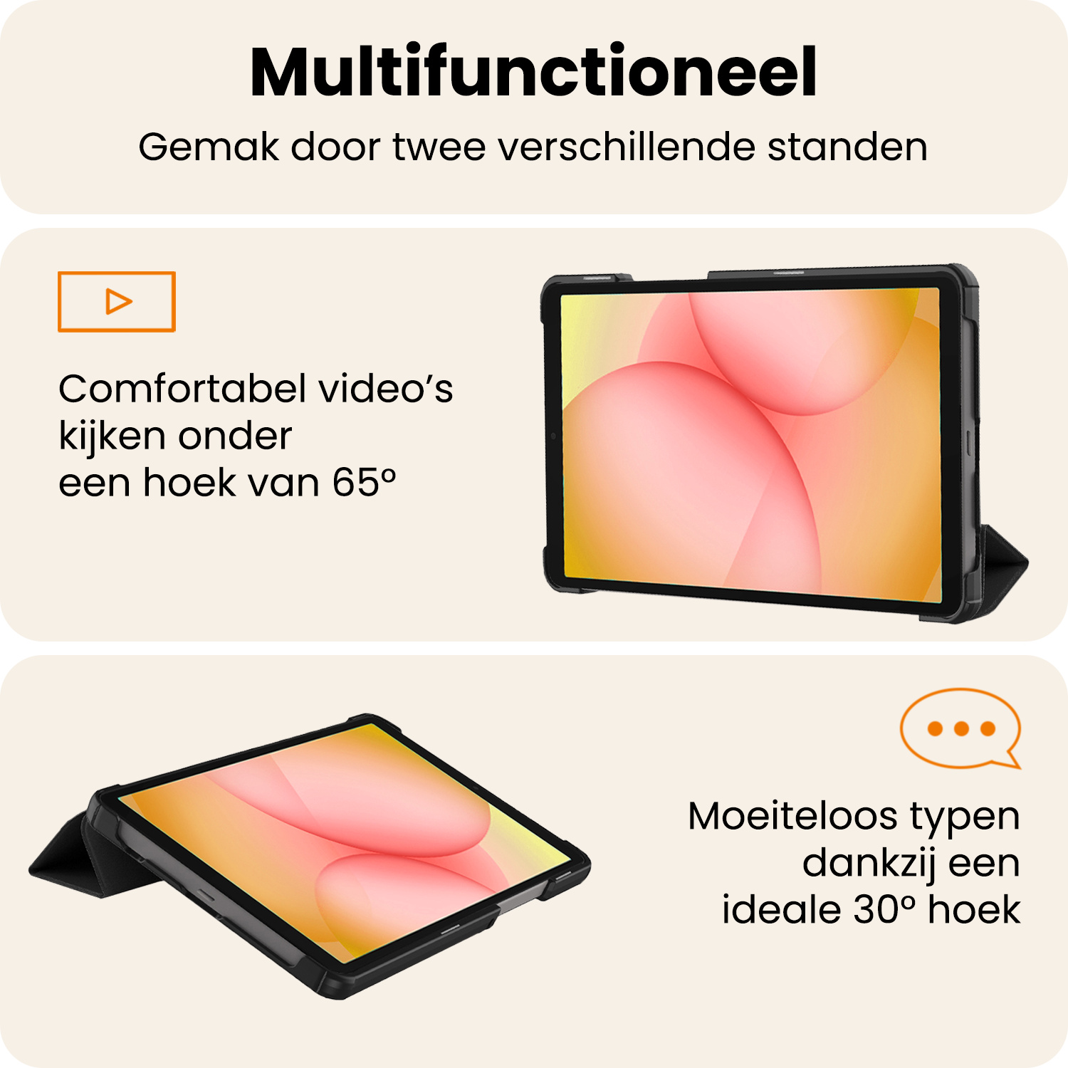 Nomfy Nomfy Samsung Galaxy Tab A11 Hoes - Zwart