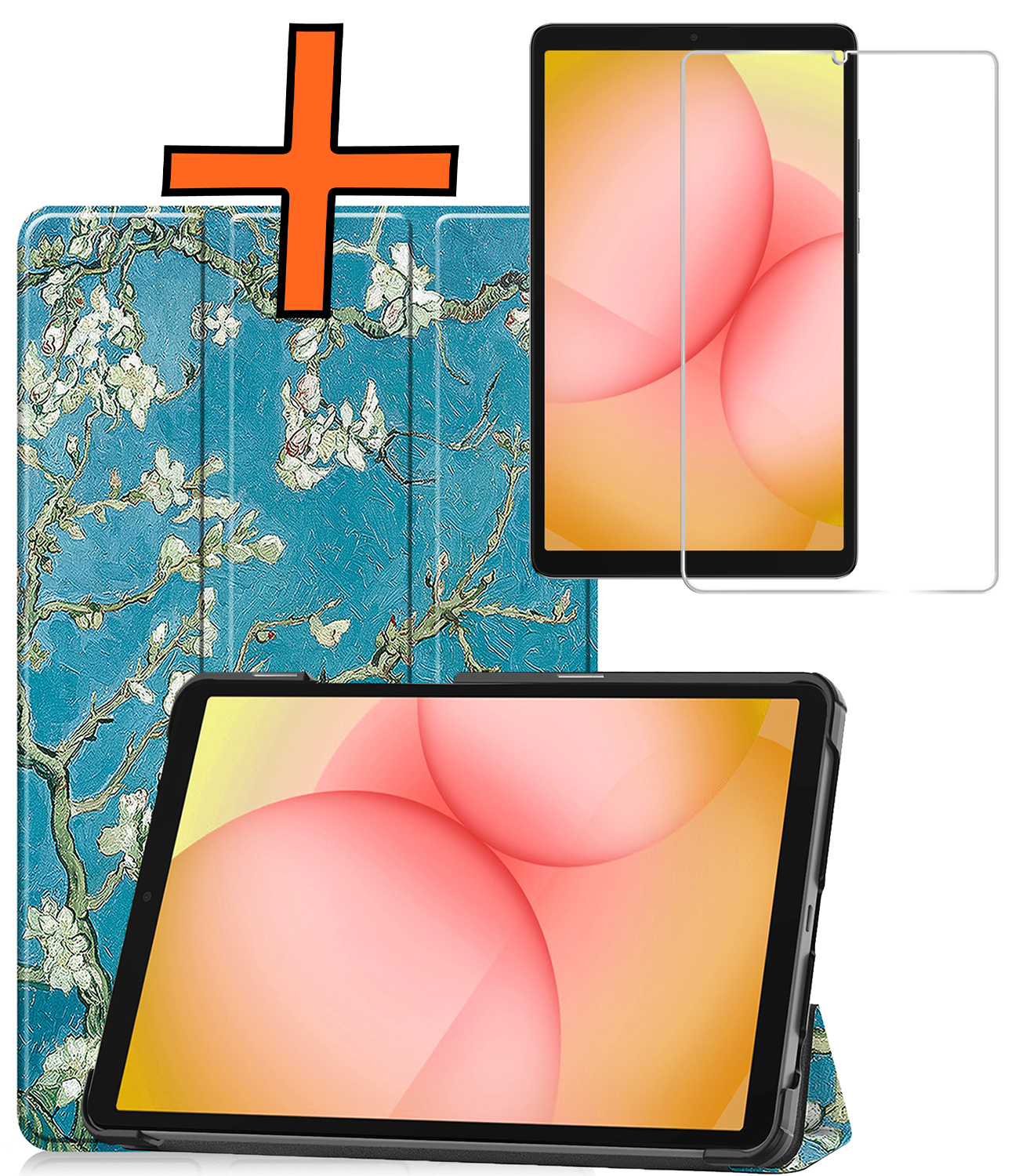 Nomfy Nomfy Samsung Galaxy Tab A11 Hoes Met Screenprotector - Bloesem