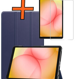 Nomfy Nomfy Samsung Galaxy Tab A11 Hoes Met Screenprotector - Donkerblauw