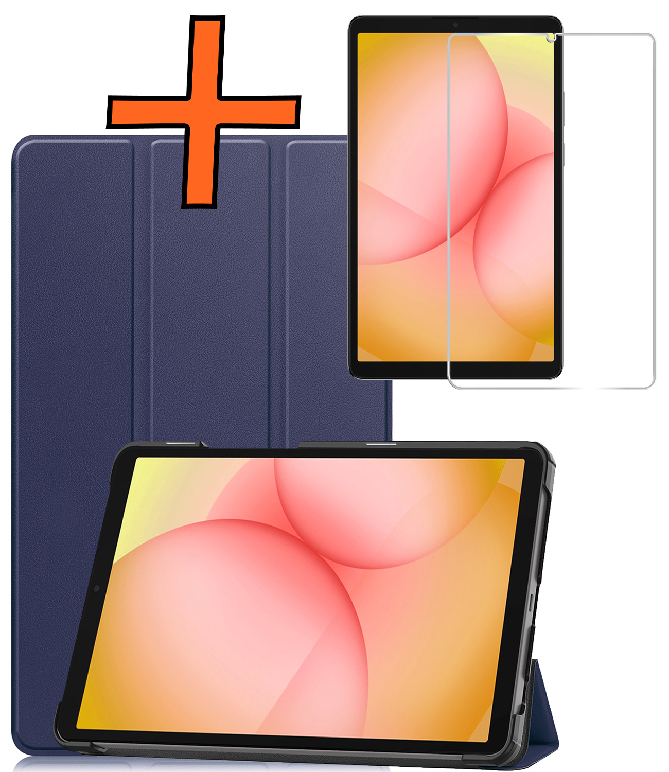 Nomfy Nomfy Samsung Galaxy Tab A11 Hoes Met Screenprotector - Donkerblauw